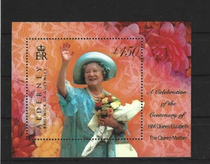 Bloque Alderney 8 Queen Mum ** (mnh) - Imagen 1 de 1
