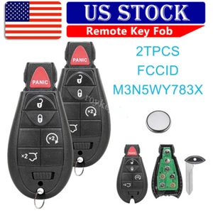 2 Replacement For 2008 2009 2010 Jeep Commander Remote Car Key Fob 5B IYZ-C01C - Picture 1 of 8