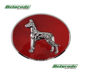 Great Dane Trailer Red 2013 Style Emblem with Adhesive back - Picture 1 of 1
