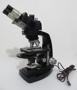 Bausch & Lomb Trinocular Microscope w/ Phase Contrast & 4 Objective Lenses Vtg - Picture 1 of 24