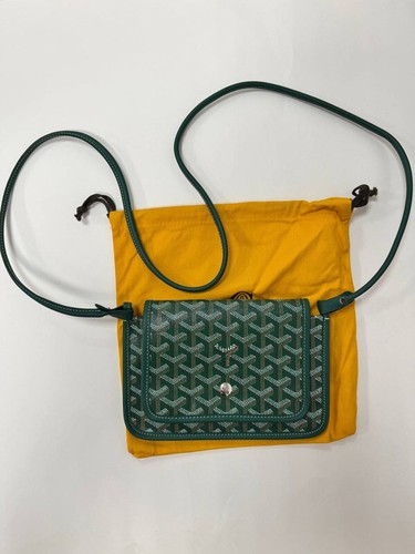 Portafoglio pochette Goyard Plumet rivestito in tela verde