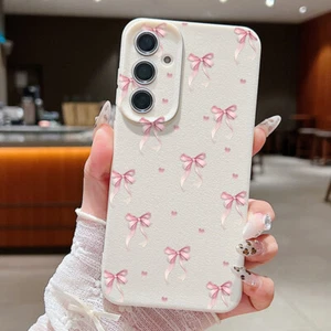 Do Samsung A17 A16 A55 A54 A36 S24 S25 Ultra Cute Bow Silikonowe etui na telefon Cover - Zdjęcie 1 z 18