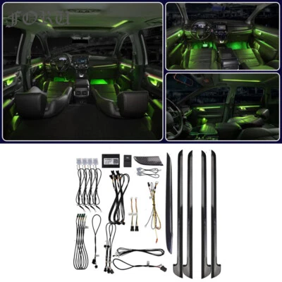 For 2017-22 Honda CR-V Carbon Fiber Pattern 64 Color Interior Trim Ambient Light - Image 1 of 4