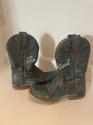 Олово тянуть ботинки олово перевозить женщины перо ботинки 5 бирюзовый - Изображение 1 из 4