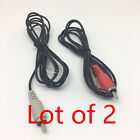2 pair Replacement repair Speaker Bare Wire cable 5ft With RCA Plug to Stripped