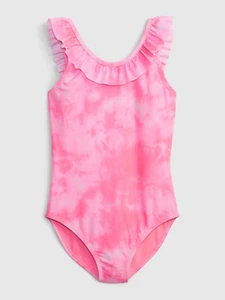 NWT Gap Kids Girls Swimsuit swim pink tie-dye ruffle Recycled you pick size - Picture 1 of 2