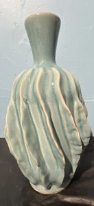 Merope Handmade vase a serene sky blue crackle 16” - Picture 1 of 7