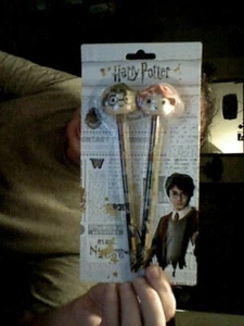 HARRY POTTER 2 PENCIL ERASER TOPPERS HARRY / RON  BIRTHDAY CHRISTMAS KIDS  - Picture 1 of 1
