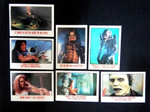 ✺New✺ 1988 TOPPS FRIGHT FLICKS Cards Lot x 7 Predator - Foto 1 di 2