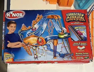2005 K'NEX 63175 Corkscrew Canyon Water Tube Park Roller Coaster USED - Image 1 of 4