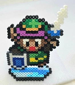 Link on Rupee Stand The Legend of Zelda A Link to the Past Pixel Art Perler Art - Bild 1 von 4
