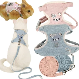 Kaninchen Leine,2pcs Verstellbare Hasenleine,Kaninchen Leine für Zwergkaninchen, - Bild 1 von 6