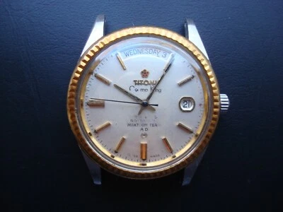 Reloj Titoni Cosmo King President Style Hombre Automático SS 25j. DD Quick Set Runs Foto 1 de 4