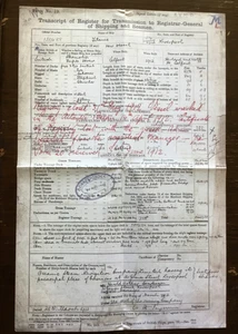 TRANSCRIPCIÓN TITANIC 1912 DEL DOCUMENTO DE REGISTRO **(Reproducción del Original)** - Imagen 1 de 15
