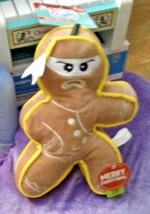 Snug Arooz ~NUOVO CON ETICHETTE NINJA BREAD MAN~ Crinkle/Squeaky cane giocattolo 10" - Foto 1 di 1