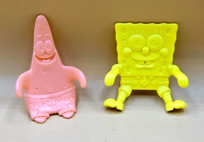 Bob Esponja y Patrick Kellogg's Cereal Bowl Buddy 2019 juguetes colgantes, usado en excelente estado Foto 1 de 4