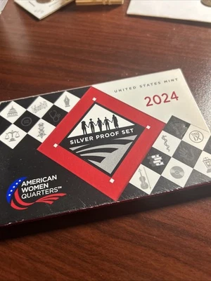 2024 S SILVER Quarters US Mint Proof Set Patsy Walker Celia Cruz W/ Box COA 24WS - Image 1 of 4