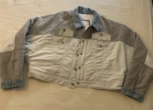 LEVIS x New Balance Reversible Denim Nylon Embroidered Button Snap Jacket, Sz L - Picture 1 of 15