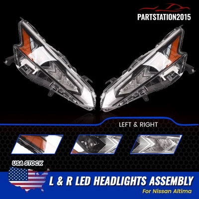 For Nissan Altima 2019-2022 LED Headlights Left & Right 260606CA5B 260106CA5B - Image 1 of 4