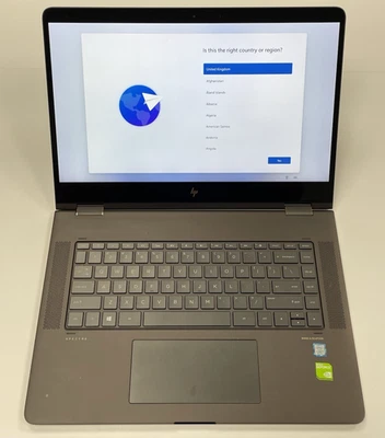 HP Spectre X360 - i7-8550U, 16GB RAM, 512GB SSD, Nvidia MX150, Win11 *NO CHARGER - Image 1 of 4