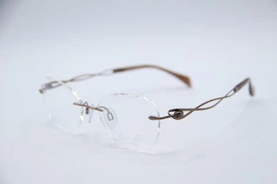 NEW LINE ART CHARMANT XL 2165 BR BROWN GUNMETAL AUTHENTIC FRAME EYEGLASSES 49-17 - Image 1 of 4