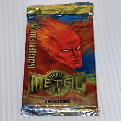 Marvel Metal 1995 edición inaugural paquete sellado de fábrica antorcha humana Foto 1 de 2