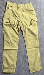 Tactical Cargo Pants, Hiking, Multi Pocket Trouser, Warm Climate, Beige, B5D20 - Picture 1 of 18