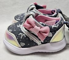 Athletic Works Baby Girls' Mary Jane Bow Slip-on Sneakers, Size 2 (3 Months)/New