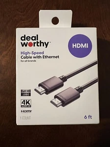 cavo HDMI ad alta velocità dealworthy - 6 piedi - Foto 1 di 2