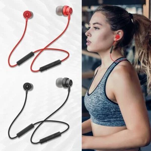 Bluetooth Earphone Wireless Neckband Earbuds with Mic Sport Headset Sweat-proof - Picture 1 of 14
