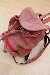 Mini Rucksack Wildleder braun - Bild 1 von 4