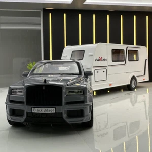 1/32 Rolls Royce Cullinan RV Trailer Camping Model Car Alloy Diecast Toy Vehicle - Picture 1 of 12