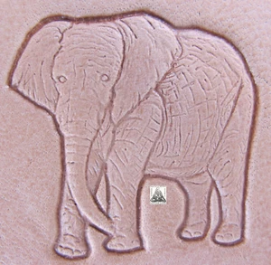 Afrikanisches Tier Elefant 1 Zoll Lederstempel Werkzeug Lederbearbeitung Schnitzerei - Bild 1 von 2