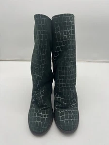 Free People Date Night Elle Slouchy Boot Size 39 / US 9 Pine Diamonds - Picture 1 of 9