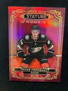 22-23 UD Stature Hockey Red Photo Variant Rookie 109 Jacob Perreault /33 - Picture 1 of 2