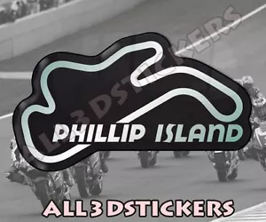 3D Sticker Resin Domed Phillip Island Circuit 12.5x7 cm (4.92x2.76 ") Adhesive - Picture 1 of 1