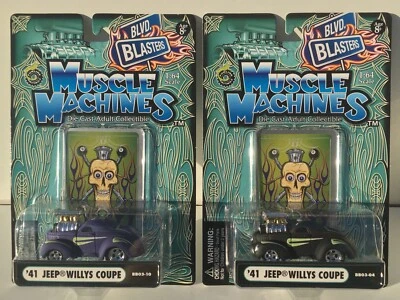 Funline Muscle Machines Blvd Blasters 41 Jeep Willys Coupe BB03-10 & BB03-04 - Image 1 of 4