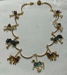 Collar de carrusel de almuerzo en el Ritz enchapado 24 k - Imagen 1 de 6
