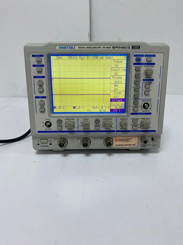 IWATSU DS-8822 DIGITAL OSCILLOSCOPE 150MHz〜400MS/s - Image 1 of 4