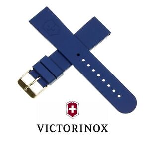 New Victorinox Swiss Army Rubber Strap Blue Diver Watch Band 22mm 20mm V