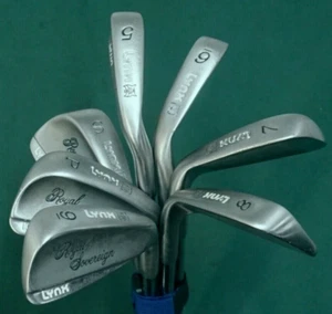 Collectors Set 7 x Lynx Royal Sovereign Irons 5-SW Stiff Regular Steel Shafts - Picture 1 of 6