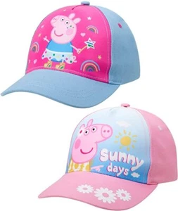 Hasbro Toddler 2 pack Baseball Hat for Girls Ages 2-4, Peppa Pig Kids Cap