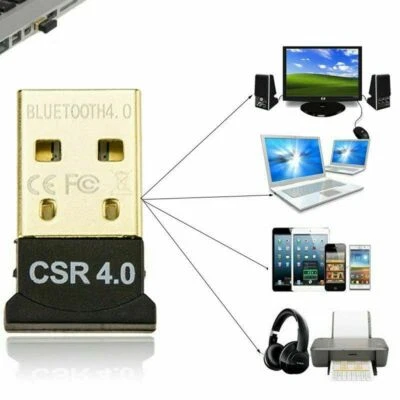 Bluetooth 4.0 USB 2.0 CSR 4.0 Dongle Adapter for PC LAPTOP WIN XP VISTA 7 8 10 - Image 1 of 4