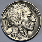 AU 1936 Buffalo Nickel Philadelphia Mint Almost Uncirculated Buy More, Save More