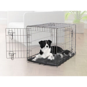 Dogit Dog Crate 2-Door Black Wire Home Puppy Training Safe 5 Sizes