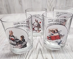 Norman Rockwell ""Saturday Evening Post"" 7er Set Whiskey-Getränkegläser - - Bild 1 von 14