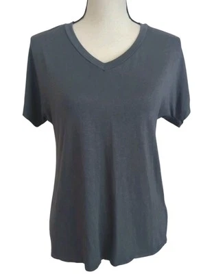 Camiseta Joah Marrón Cuello en V Gris Manga Corta Tencel Talla S/M Foto 1 de 4