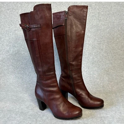 Alberto Fermani сапоги до колена 37,5 кожи шоколадный коричневый высокий каблук молнии - Изображение 1 из 4