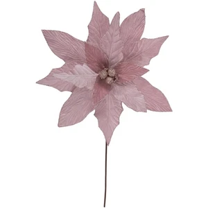 Northlight 33" Glittered Pink Poinsettia Christmas Stem Spray - Picture 1 of 5