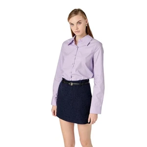 Camisa de vestir Med EnglishFactory manga puño acento cuello popelina lavanda envío gratuito - Imagen 1 de 13